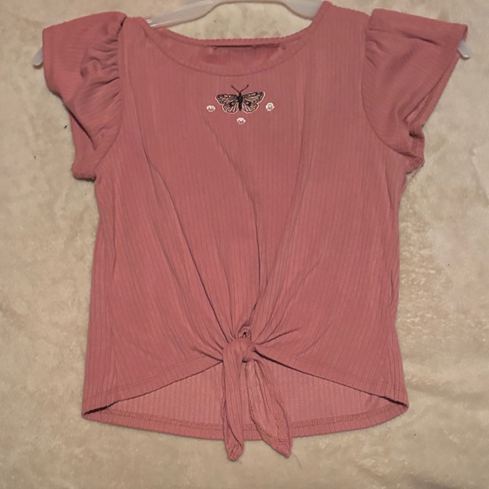 pink butterfly top